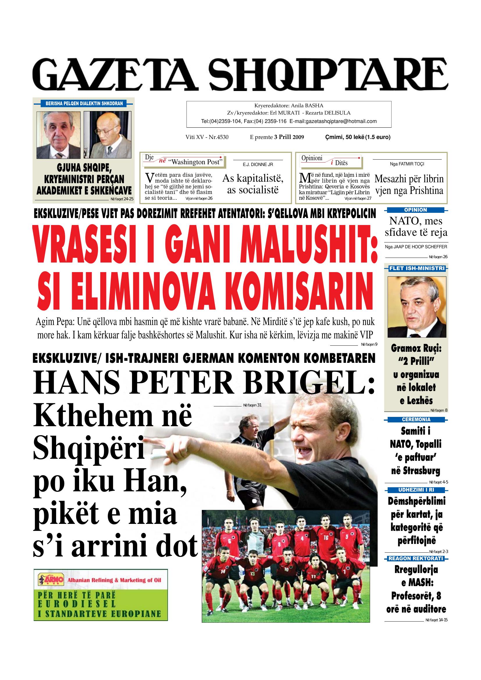 Gazeta Shqiptare 2009-04-03
